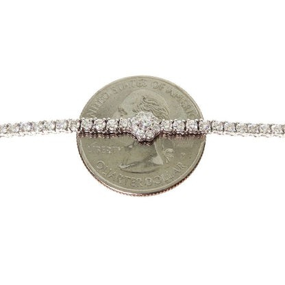3 pointer Flower Motif Diamond Tennis Chain