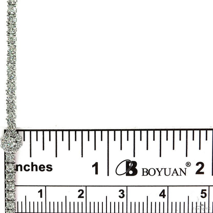 3 pointer Flower Motif Diamond Tennis Chain