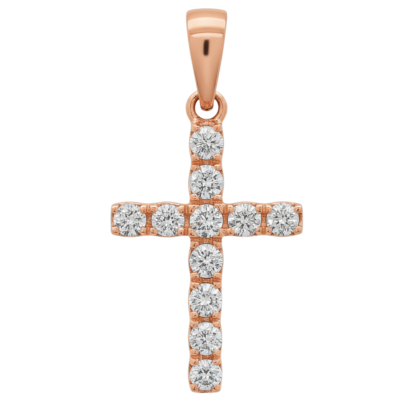 14K Gold Mini Diamond Cross