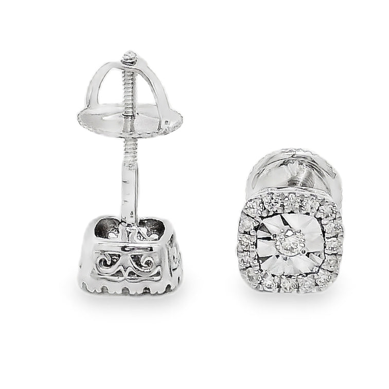 Classic Cushion Cut Diamond Earrings