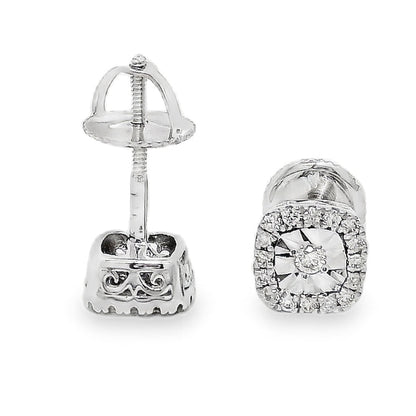 Classic Cushion Cut Diamond Earrings