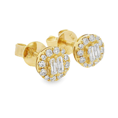 18K Gold Diamond Earrings