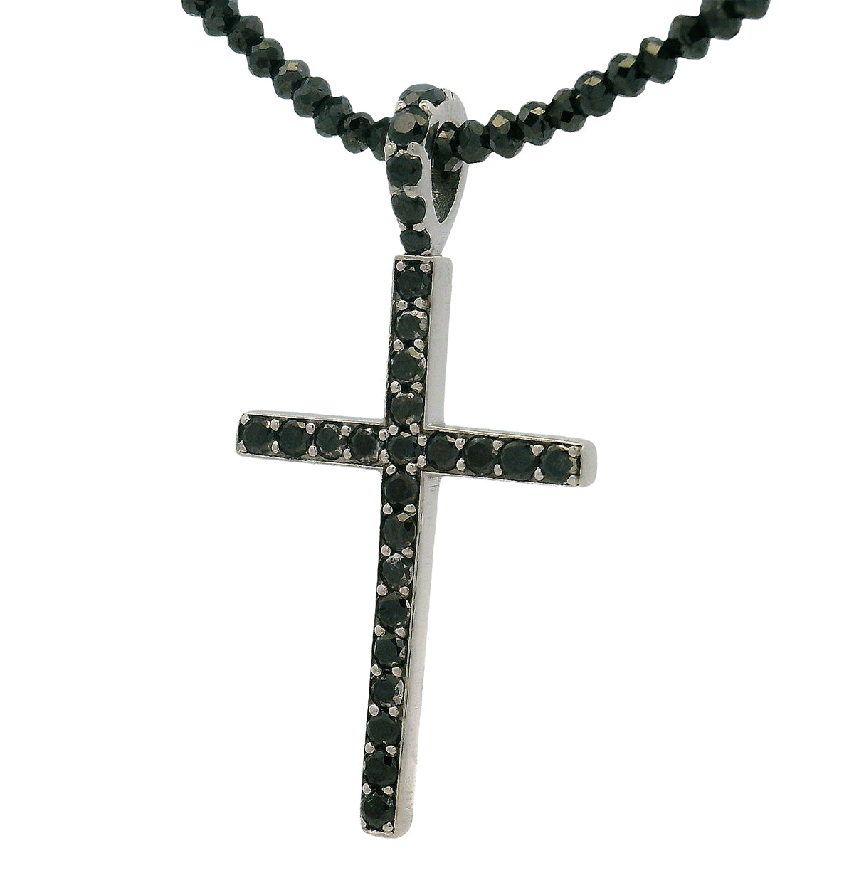 Black Diamond Cross Set .925 Silver 70915