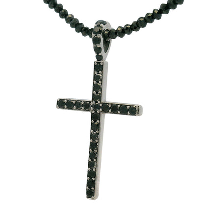 Black Diamond Cross Set .925 Silver 70915
