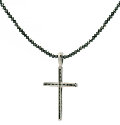 Black Diamond Cross Set .925 Silver 70915