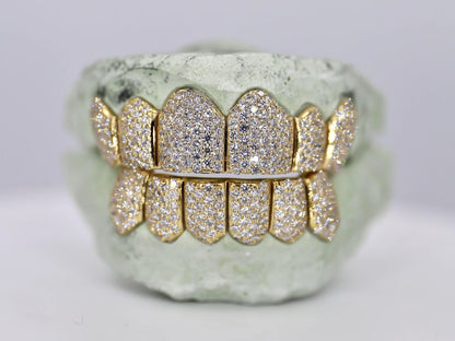6 on 6 VVS Moissanite Diamond Grillz