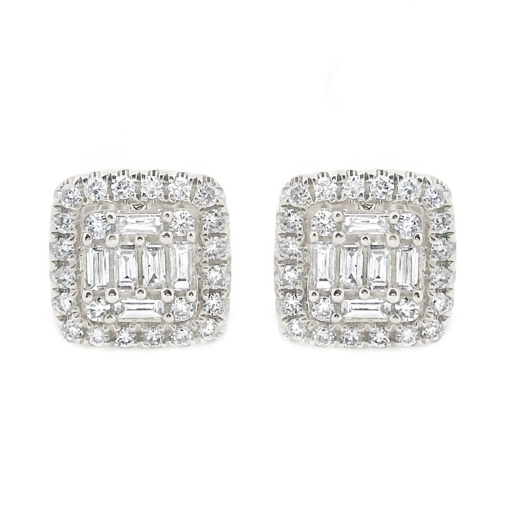 18K Gold Diamond Earrings