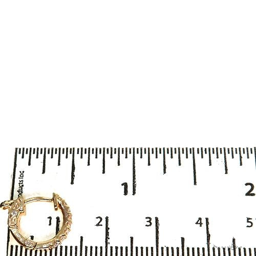 14K Gold Diamond Hoop Earrings