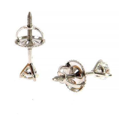 18K Gold 20 Pt Lab Diamond Stud Earrings