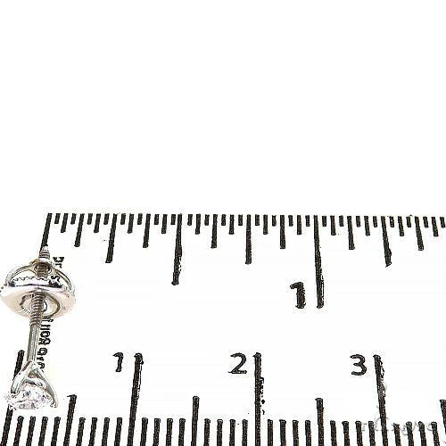 18K Gold 20 Pt Lab Diamond Stud Earrings