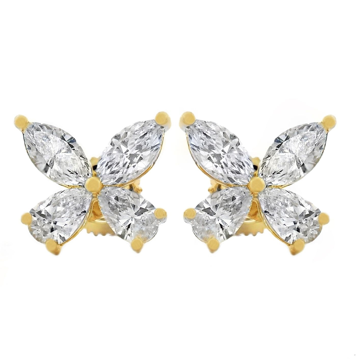 Diamond Butterfly Earrings (Lab)