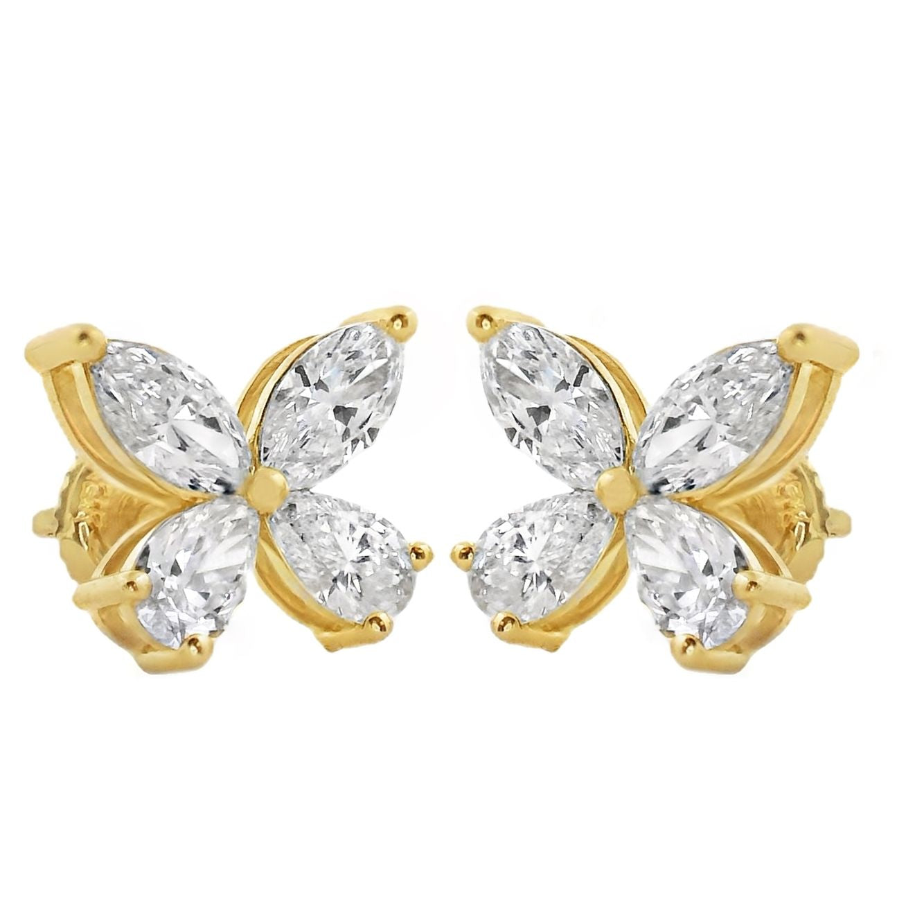 Diamond Butterfly Earrings (Lab)
