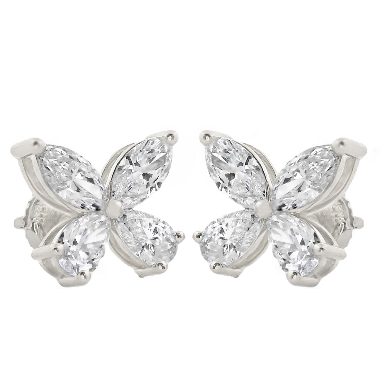 Diamond Butterfly Earrings (Lab)