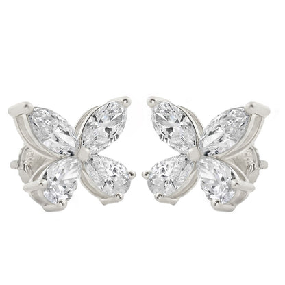 Diamond Butterfly Earrings (Lab)