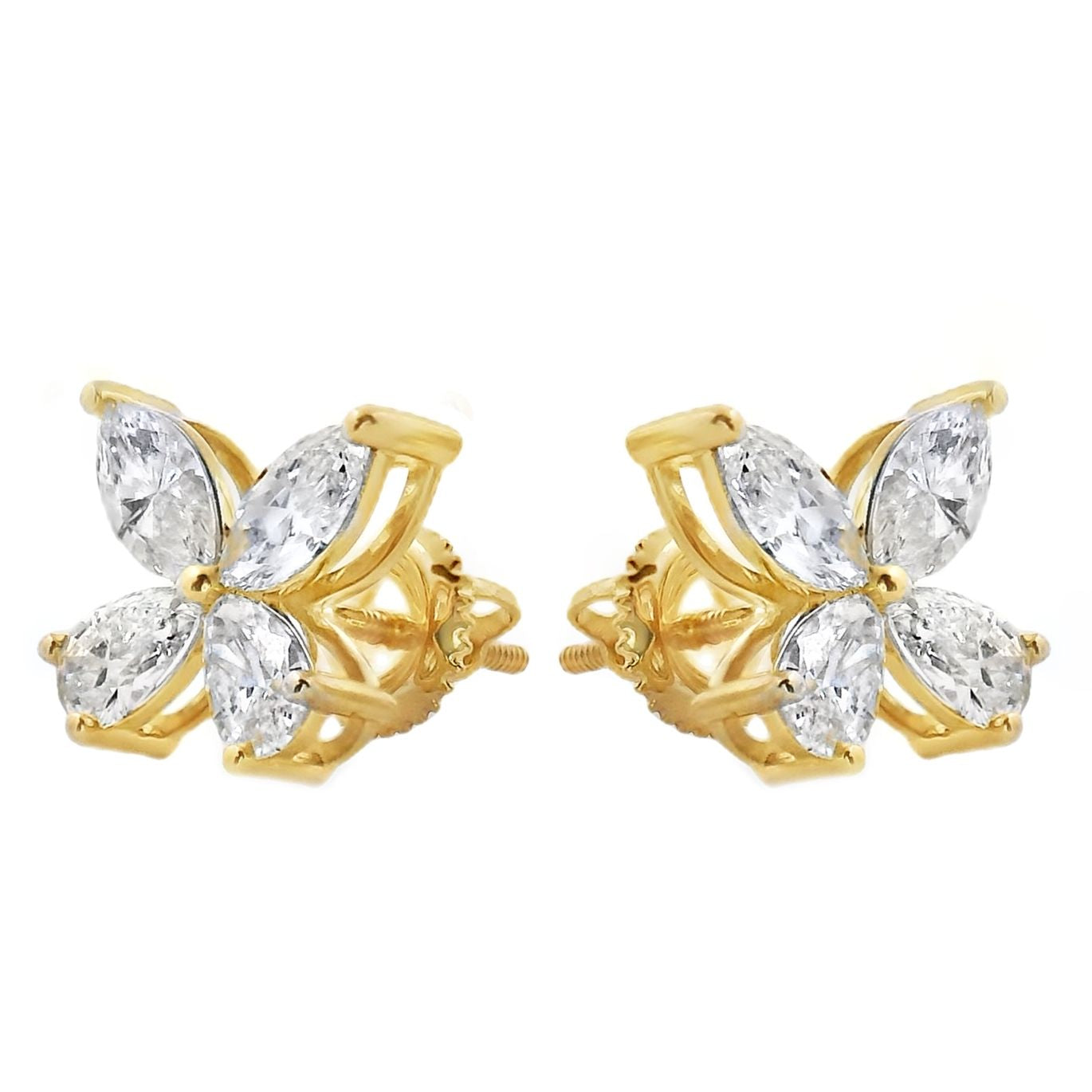 Diamond Butterfly Earrings (Lab)