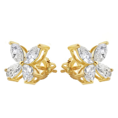 Diamond Butterfly Earrings (Lab)