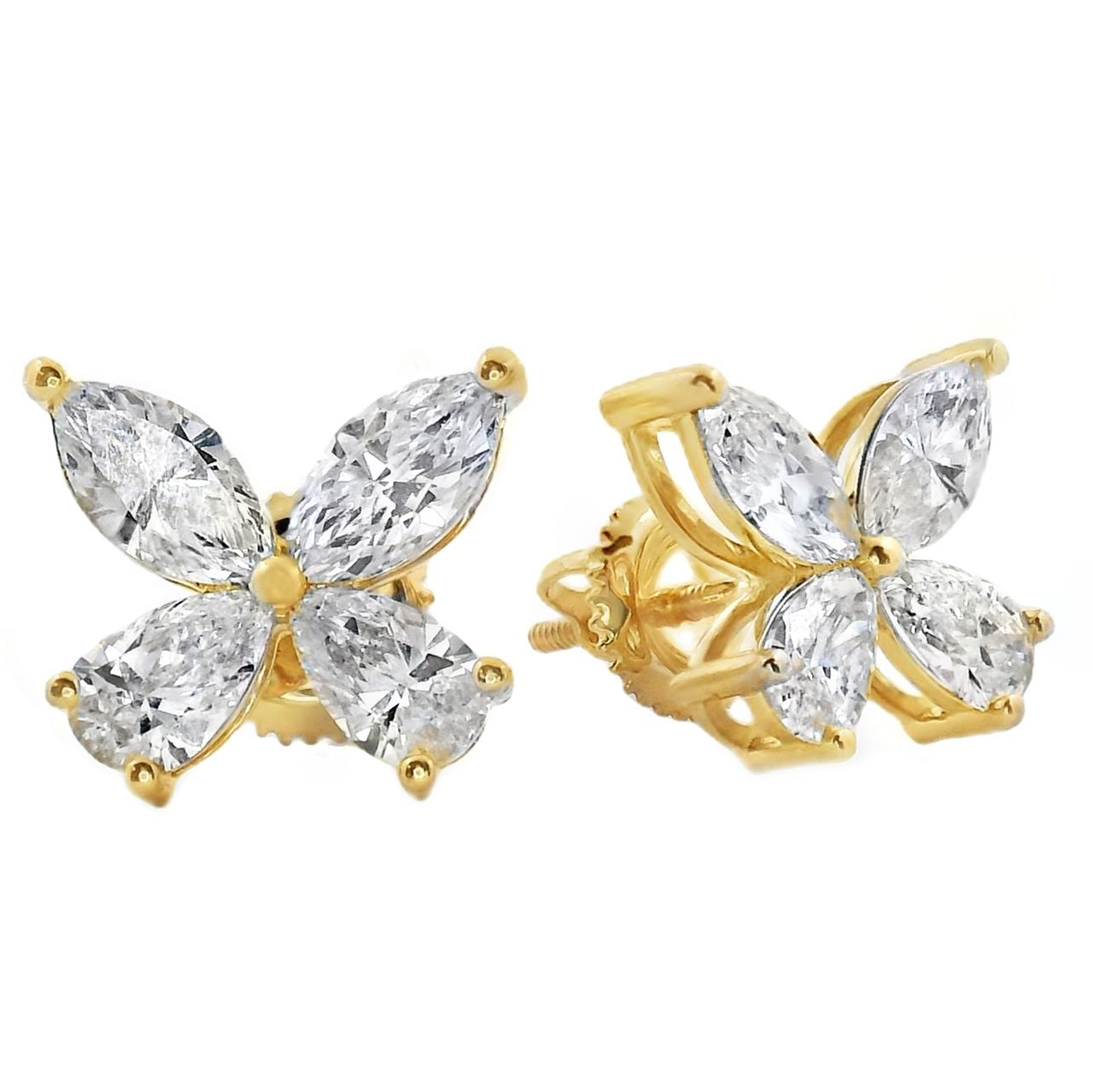 Diamond Butterfly Earrings (Lab)