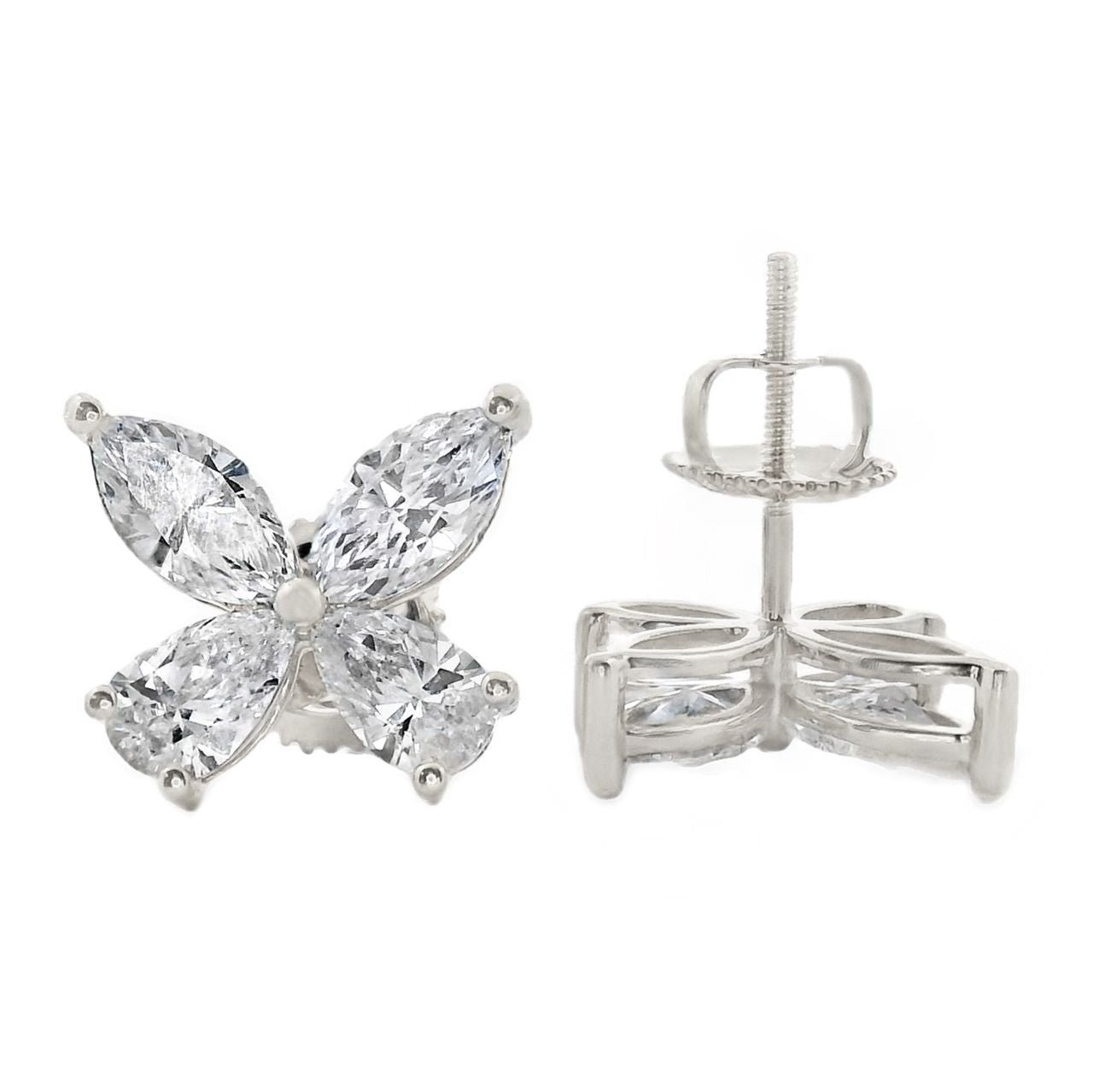 Diamond Butterfly Earrings (Lab)