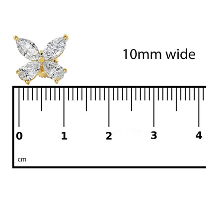 Diamond Butterfly Earrings (Lab)