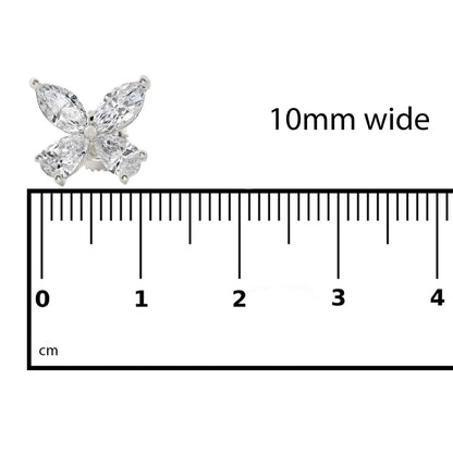 Diamond Butterfly Earrings (Lab)