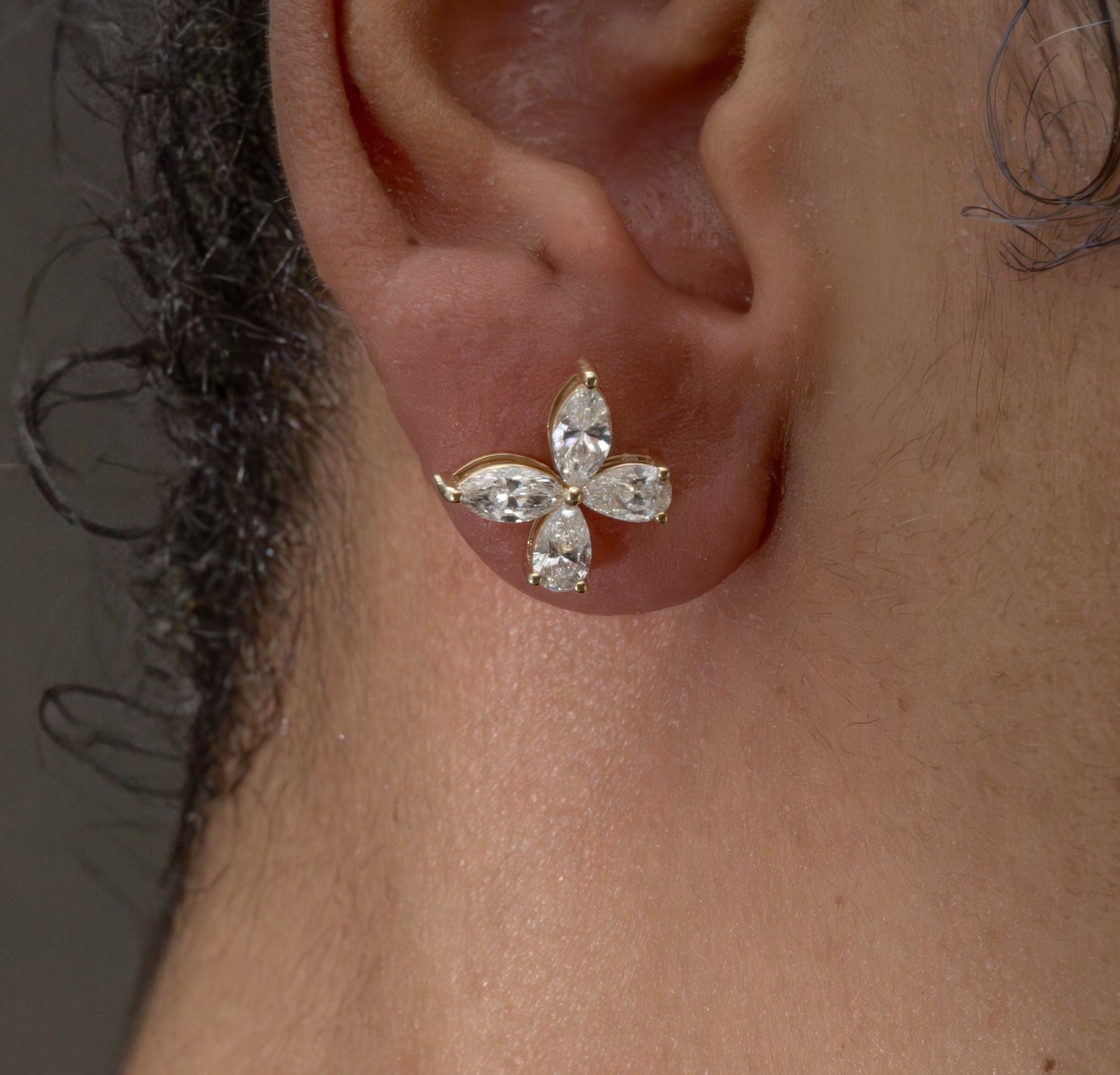Diamond Butterfly Earrings (Lab)