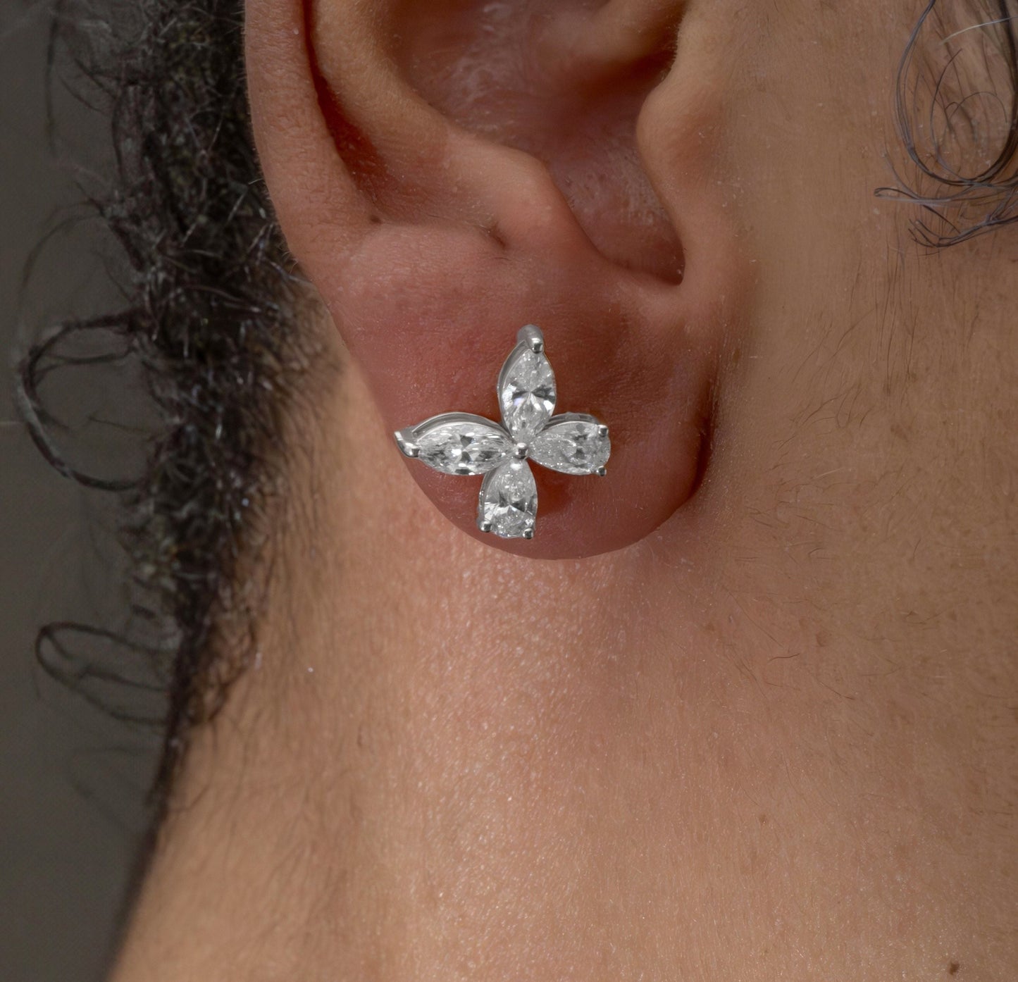 Diamond Butterfly Earrings (Lab)