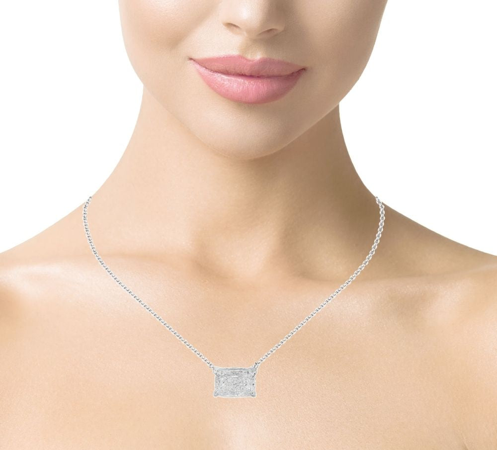 Radiant Cut Diamond Necklace 70391