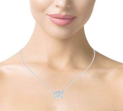 Radiant Cut Diamond Necklace 70391