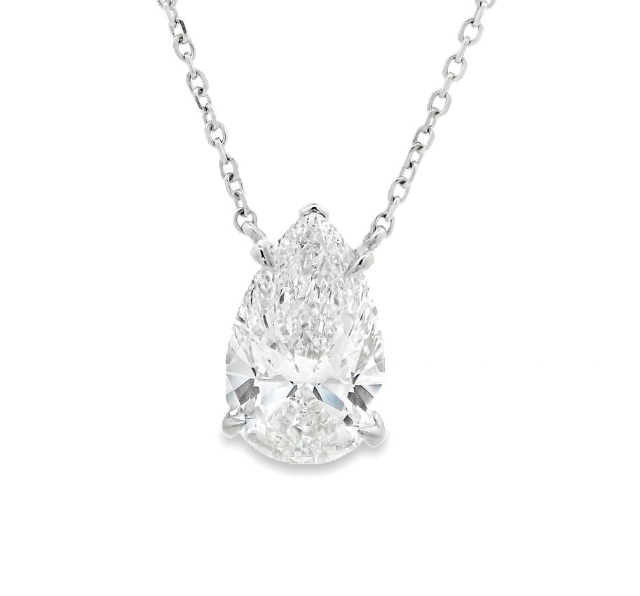 5 CT Pear Shape Diamond Necklace 70394