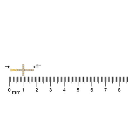 14K Gold Mini Diamond Cross