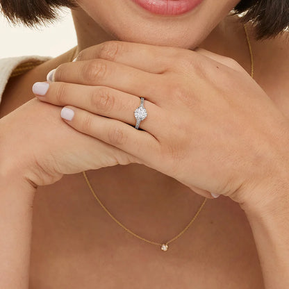 Hudson Engraved Ring in 18K White Gold