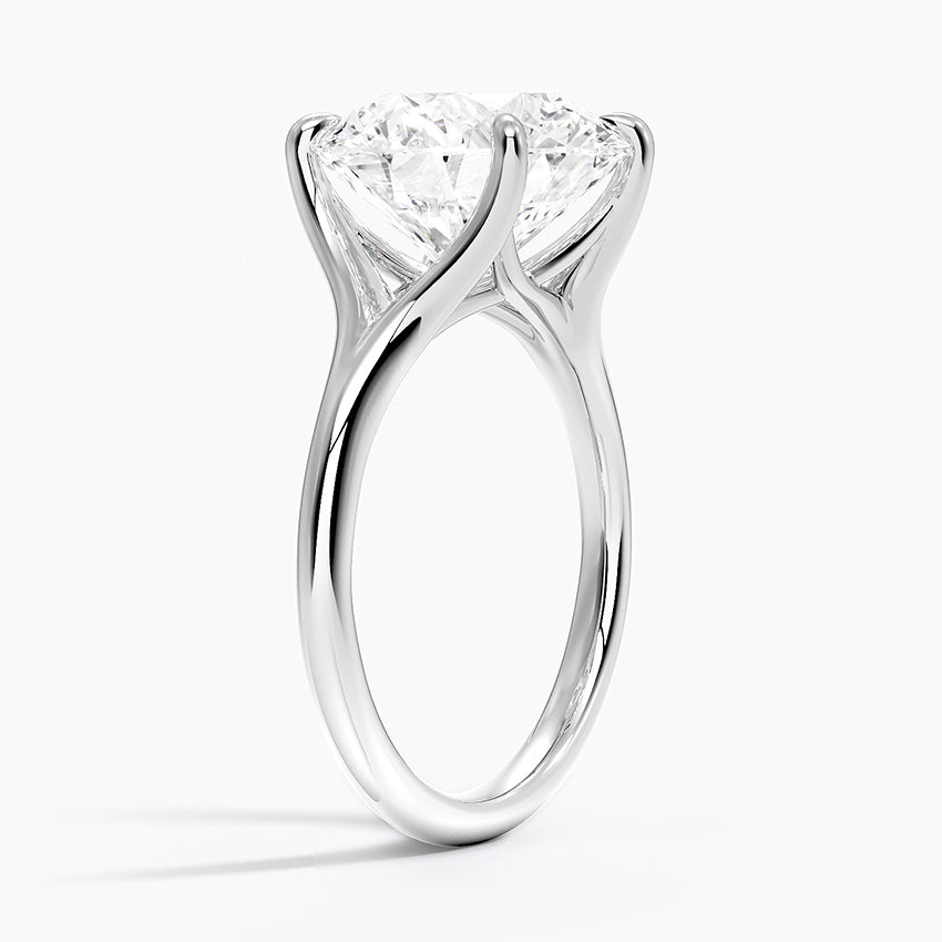 Reverie Solitaire Ring in 18K White Gold