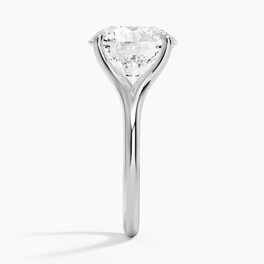 Reverie Solitaire Ring in 18K White Gold