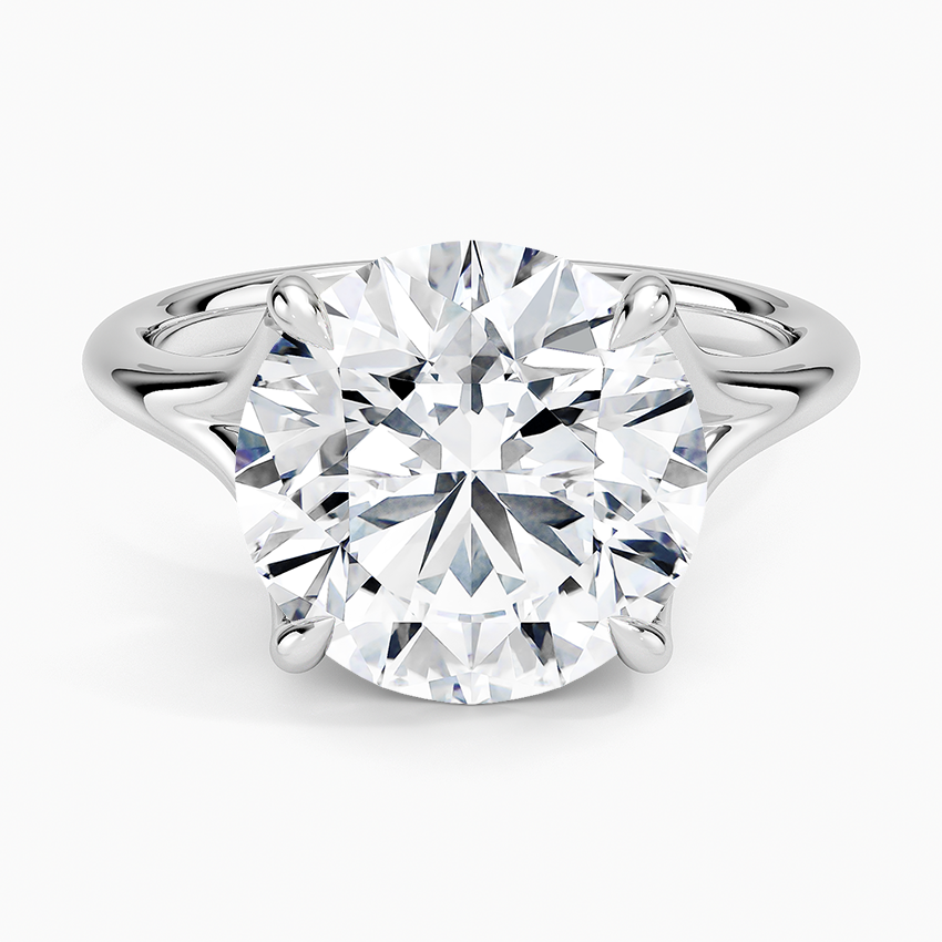 Reverie Solitaire Ring in 18K White Gold