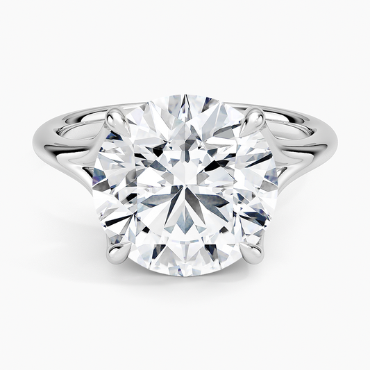 Reverie Solitaire Ring in 18K White Gold