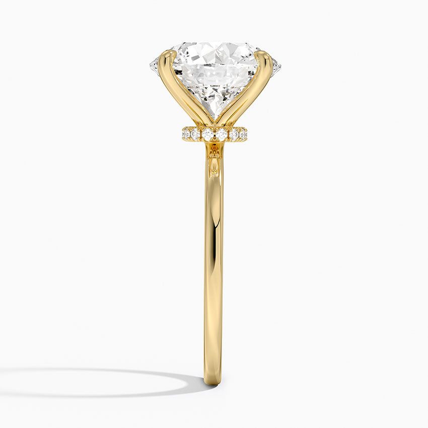Secret Halo 1.5mm Diamond Ring in 18K Yellow Gold