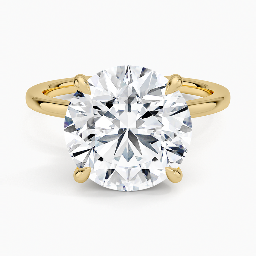Secret Halo 1.5mm Diamond Ring in 18K Yellow Gold