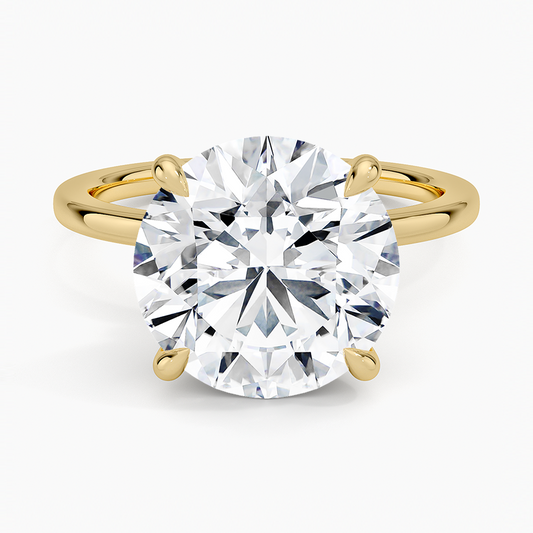 Secret Halo 1.5mm Diamond Ring in 18K Yellow Gold