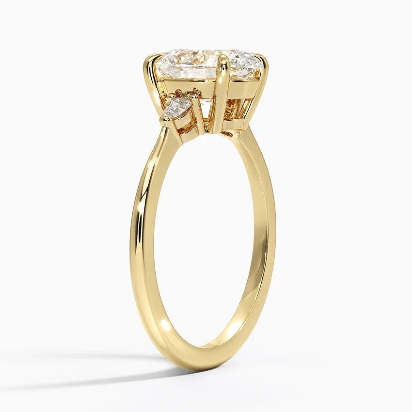 Aria Three Stone Diamond Ring (1/10 ct. tw.) in 18K Yellow Gold
