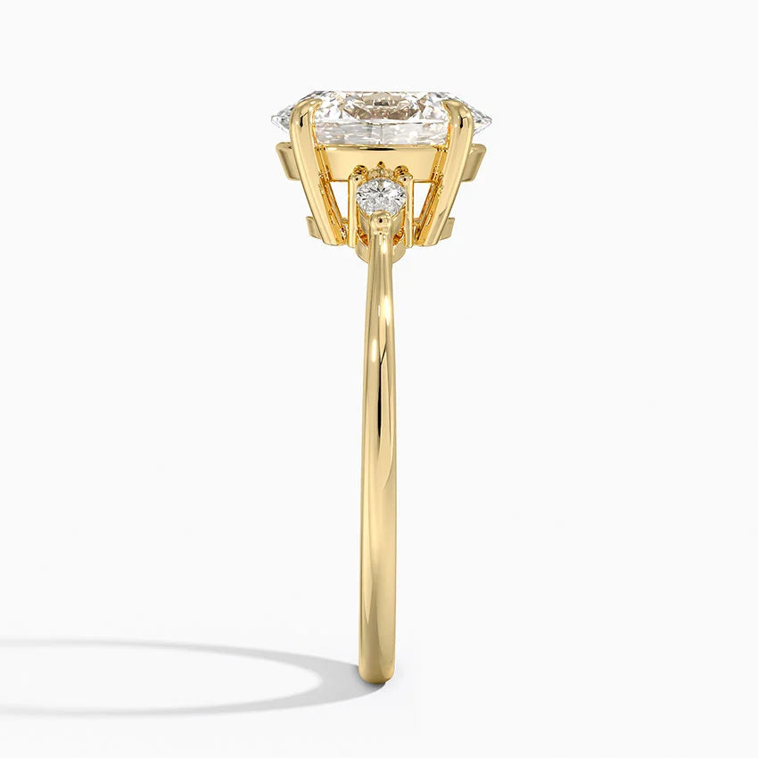 Aria Three Stone Diamond Ring (1/10 ct. tw.) in 18K Yellow Gold