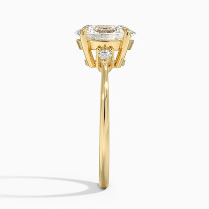 Aria Three Stone Diamond Ring (1/10 ct. tw.) in 18K Yellow Gold