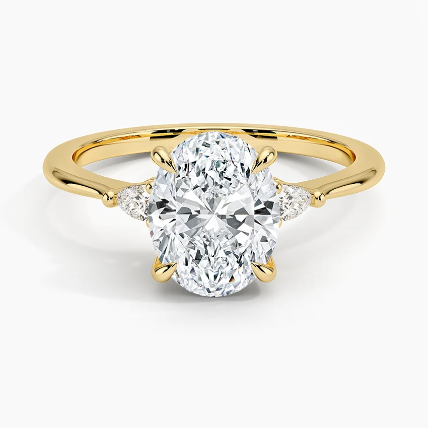 Aria Three Stone Diamond Ring (1/10 ct. tw.) in 18K Yellow Gold