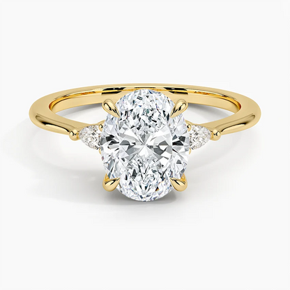Aria Three Stone Diamond Ring (1/10 ct. tw.) in 18K Yellow Gold