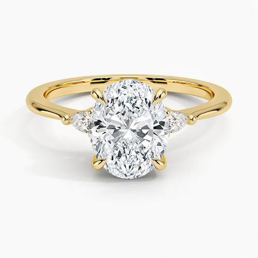 Aria Three Stone Diamond Ring (1/10 ct. tw.) in 18K Yellow Gold