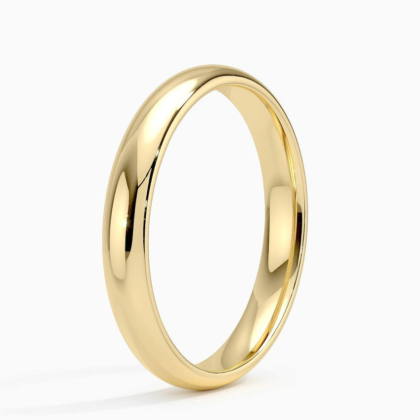 3mm Slim Profile Wedding Ring in 14K Yellow Gold