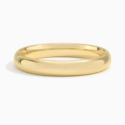 3mm Slim Profile Wedding Ring in 14K Yellow Gold