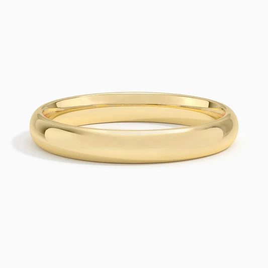 3mm Slim Profile Wedding Ring in 14K Yellow Gold
