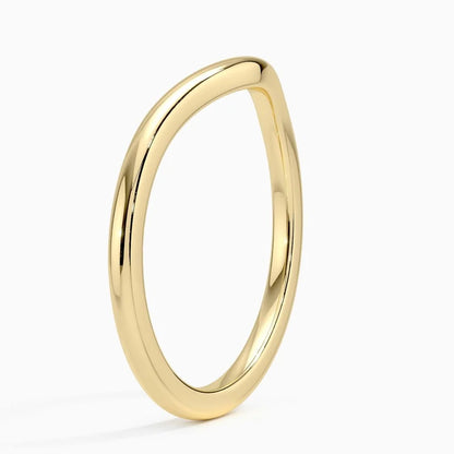 1.5mm Curved Wedding Ring in 14K Yellow Gold