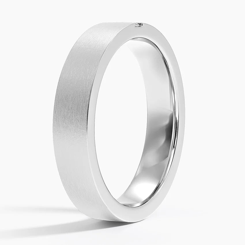 Apollo Diamond 4.5mm Wedding Ring in 18K White Gold