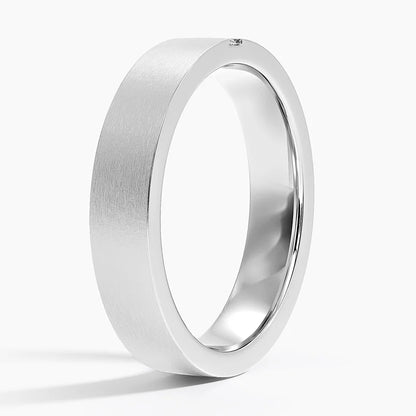 Apollo Diamond 4.5mm Wedding Ring in 18K White Gold
